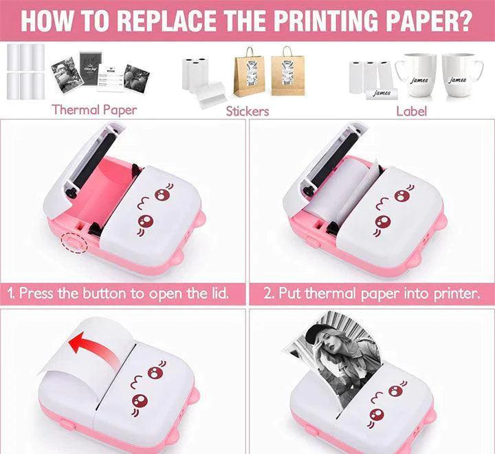 Portable Mini Pocket Printer BT Thermal Printer