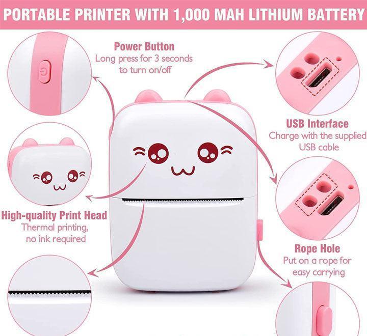 Portable Mini Pocket Printer BT Thermal Printer